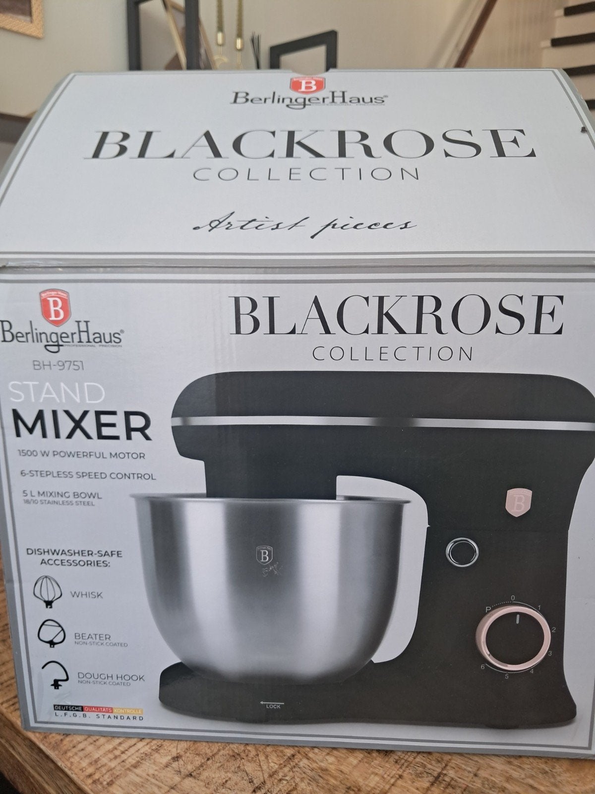 Berlinger Haus Blackrose Standmixer BH-9751 - Nieuw, Ophalen, 4 liter of meer, Nieuw, 3 snelheden of meer