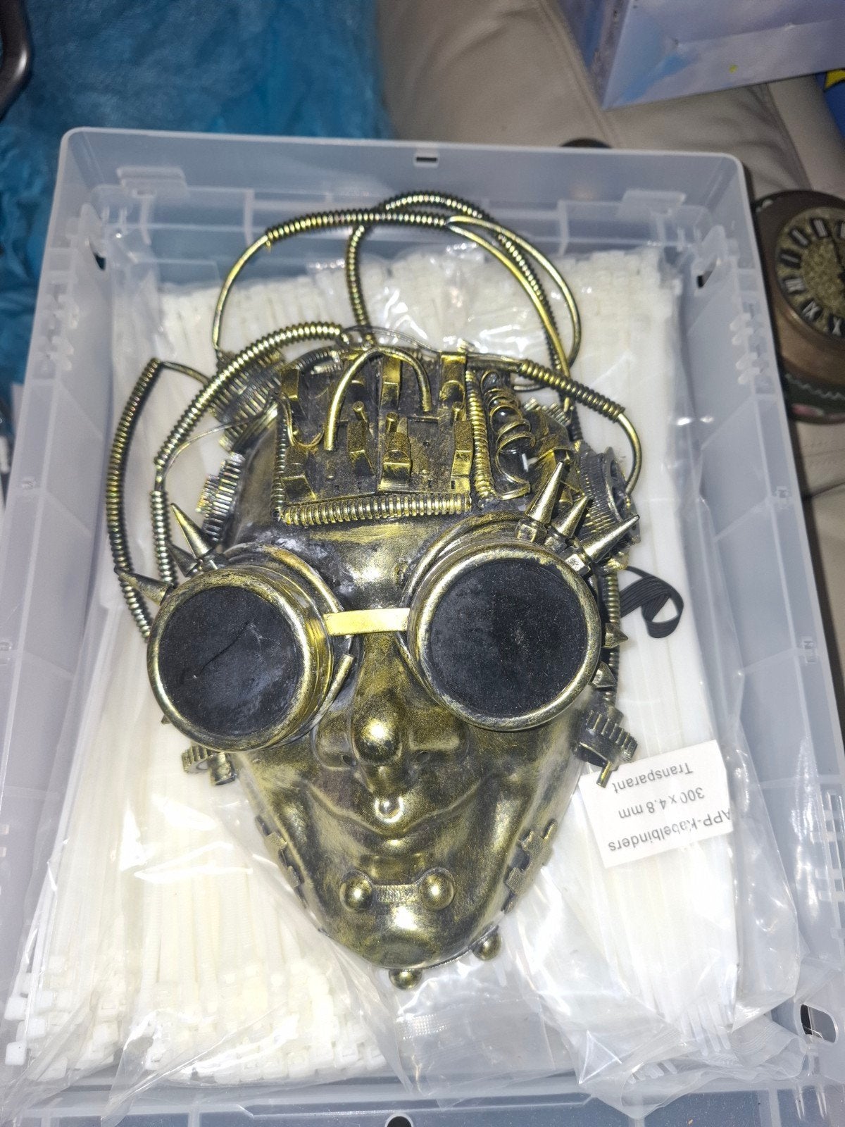 Steampunk Masker voor Gala, Festival of Themafeest, Ophalen of Verzenden, Gebruikt, Feestartikel, Fantasy