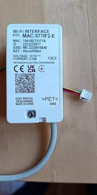 Mitsubishi Airco Wifi module MAC-577IF2-E, Witgoed en Apparatuur, Airco's, Nieuw, Wandairco, 100 m³ of groter, 3 snelheden of meer