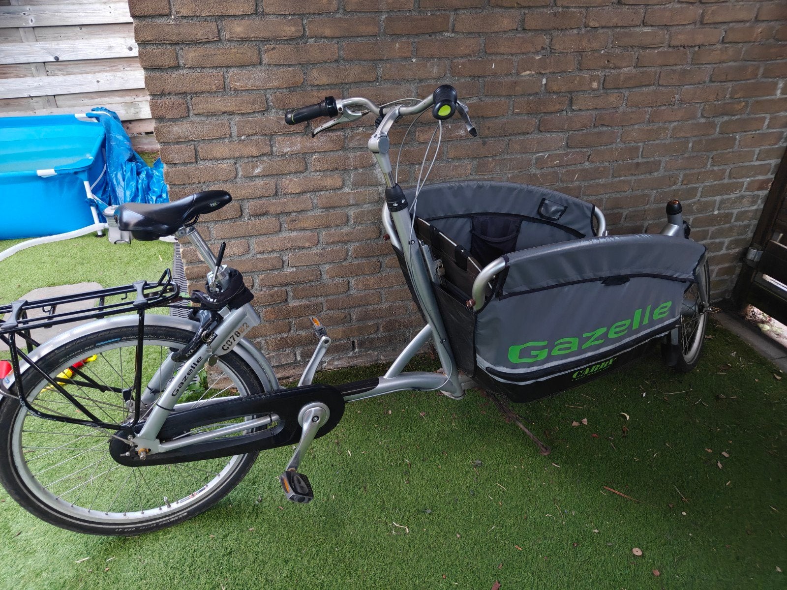 Gazelle Cabby bakfiets, Fietsen en Brommers, Fietsen | Bakfietsen, Ophalen, Gebruikt, Opvouwbaar, 2 kinderen