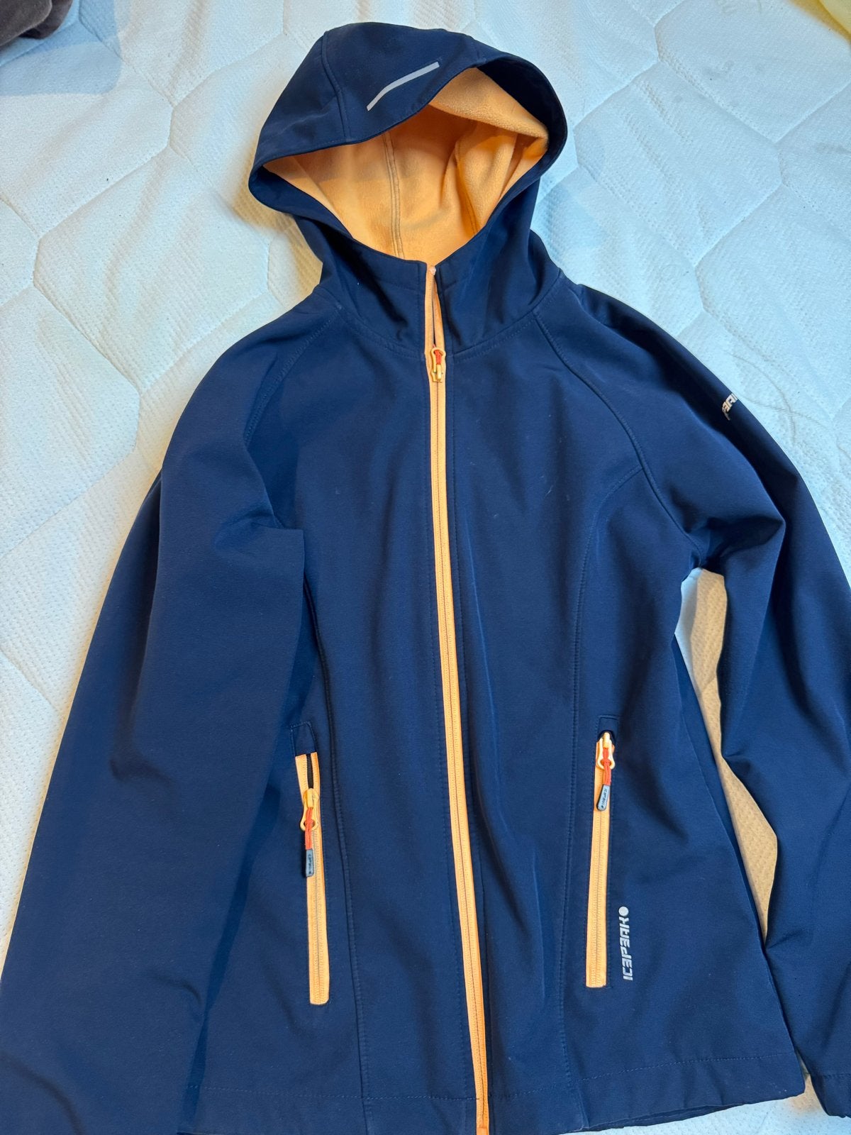 Icepeak blauwe softshell jas maat 164, Ophalen of Verzenden, Gebruikt, Jongen of Meisje, Jas