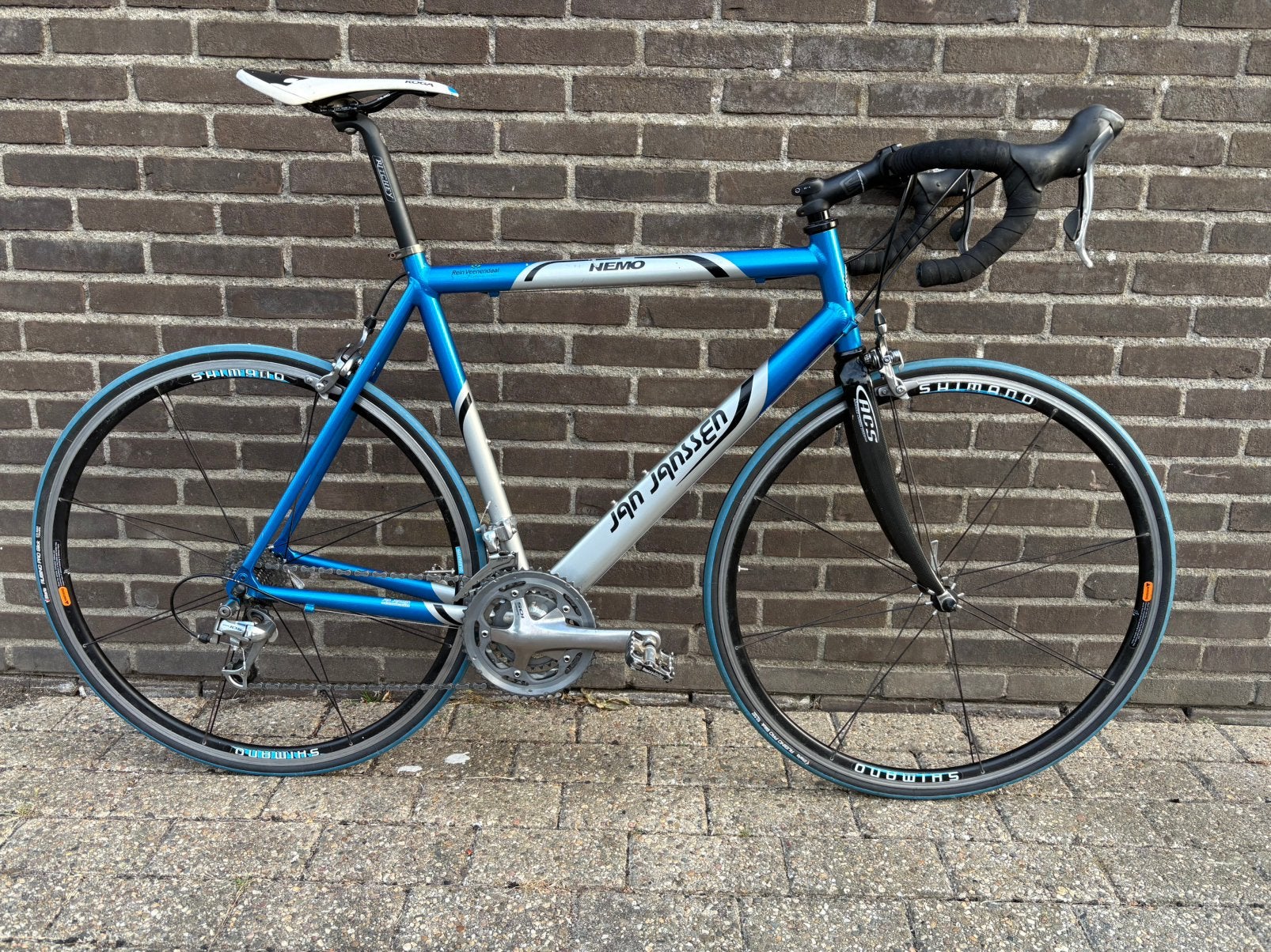 Jan Janssen racefiets - shimano 105 - 56 cm, Fietsen en Brommers, Fietsen | Racefietsen, 28 inch, Gebruikt, Aluminium, Meer dan 20 versnellingen