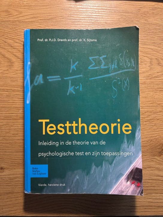 Testtheorie - Inleiding in de theorie van de psychologische, Boeken, Ophalen of Verzenden, Gamma, Gelezen, WO