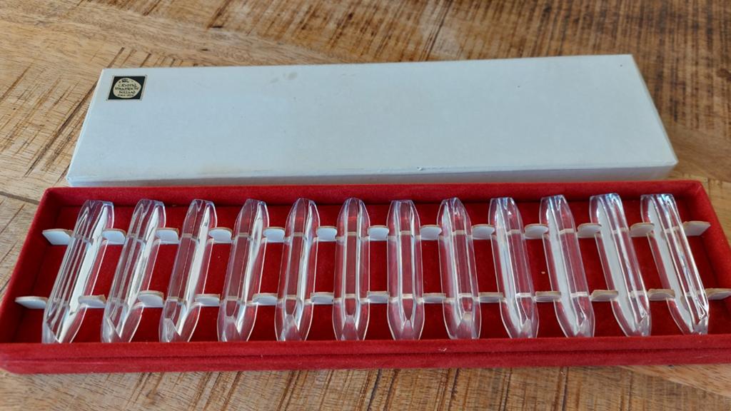 Vintage Kristallen Messenleggers van Crystal Maastricht, Antiek en Kunst, Antiek | Glas en Kristal, Ophalen of Verzenden