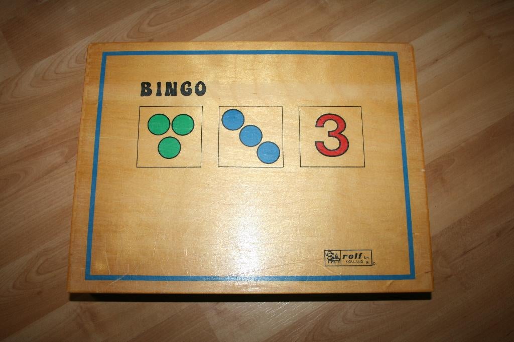 Rolf Bingo - in houten doos, Kinderen en Baby's, Speelgoed | Educatief en Creatief, Ophalen of Verzenden, Gebruikt