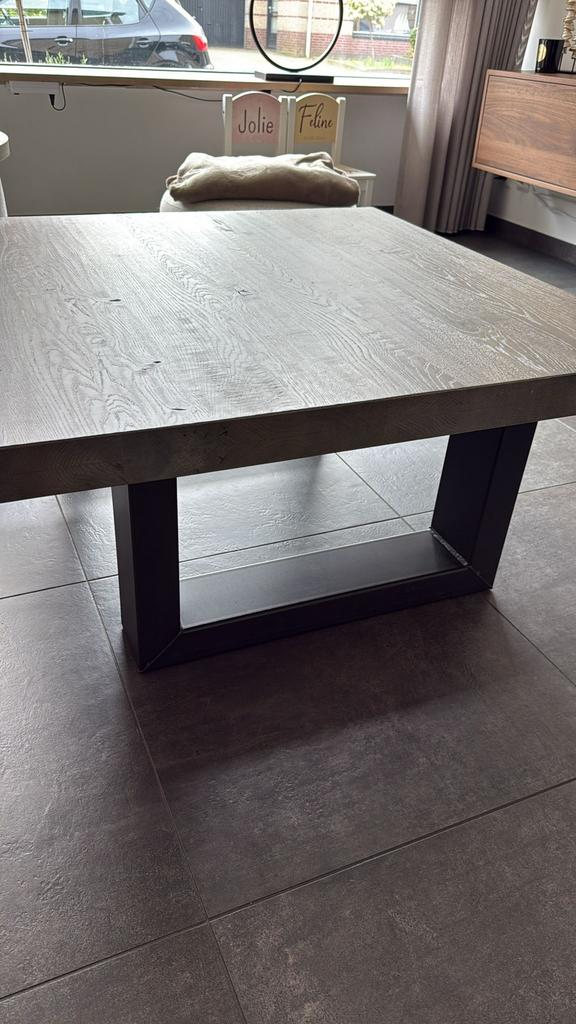 Te koop mooie salontafel 95x95x45, Ophalen, 100 tot 150 cm, 50 tot 100 cm, Zo goed als nieuw