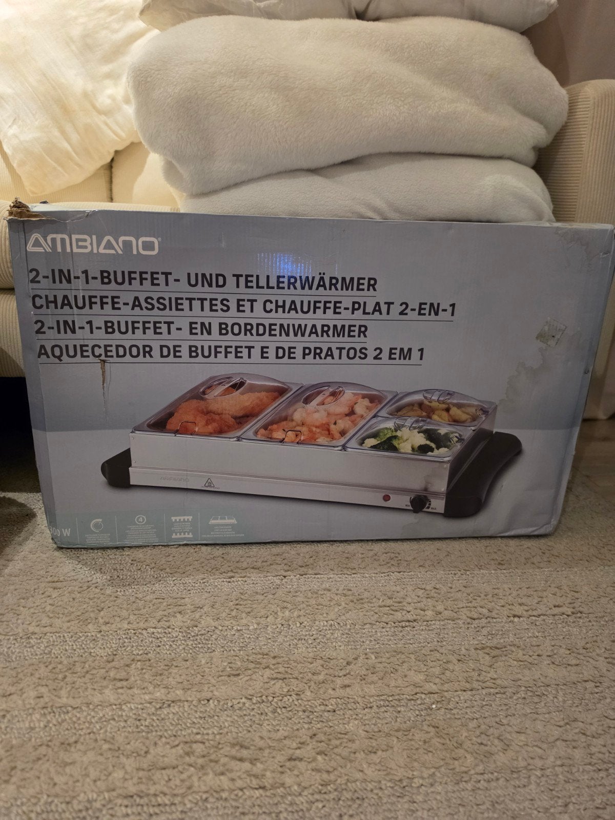 Ambiano 2-in-1 Buffet- en Bordenwarmer - Nieuw in doos, Ophalen, Overige typen, Metaal, Overige merken