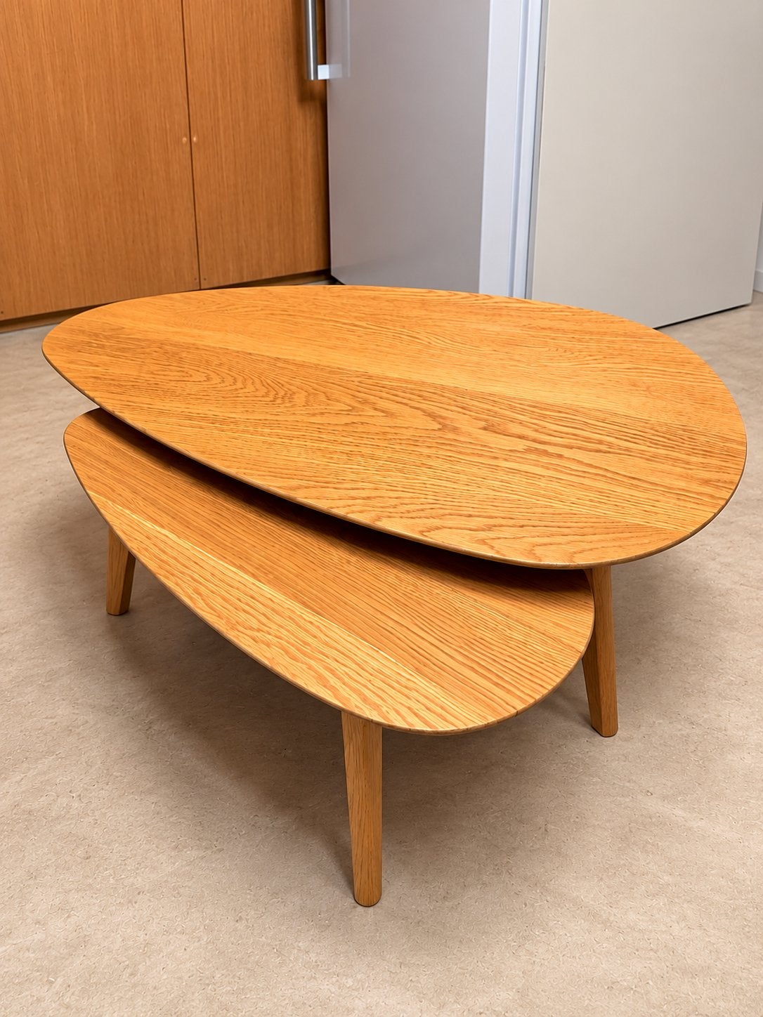 Set van 2 salontafels, Ophalen, Zo goed als nieuw, Rond, 50 tot 100 cm