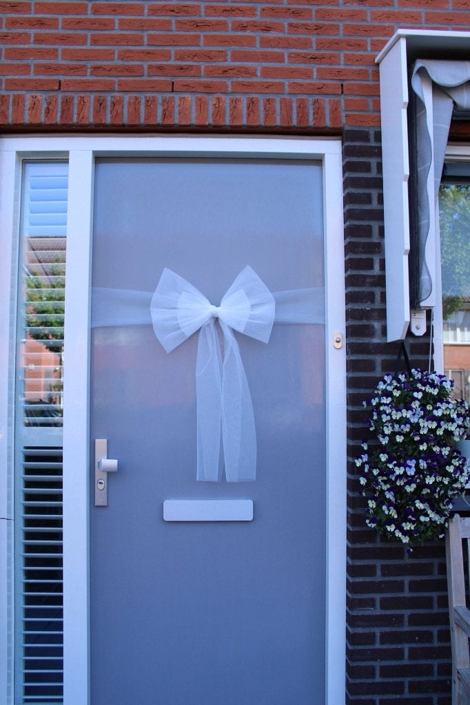 Voordeur strik bruiloft decoratie, Ophalen of Verzenden, Nieuw, Versiering, Geboorte of Huwelijk