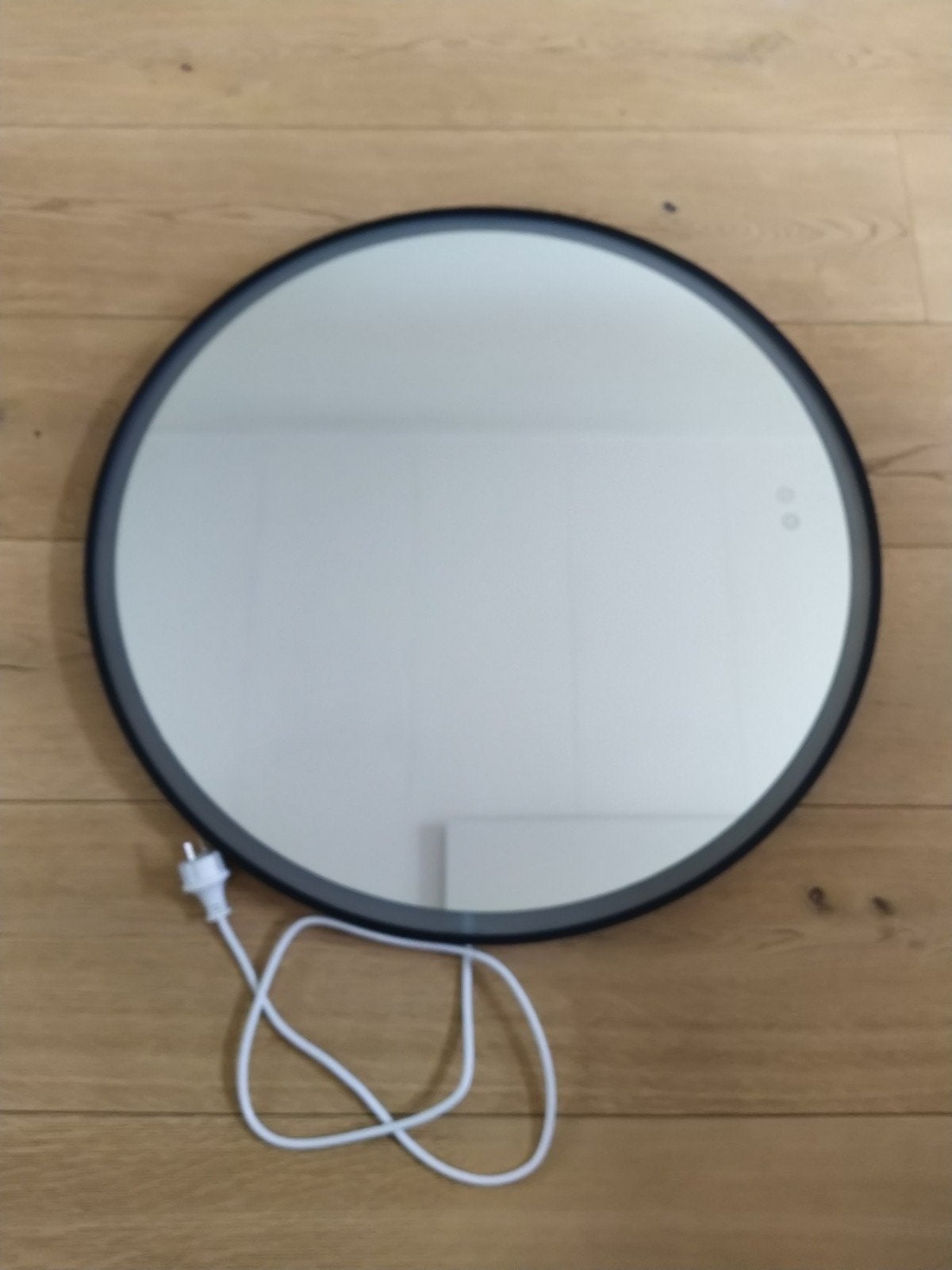 Badkamerspiegel met verlichting en anti-condens 80cm, Ophalen, Zo goed als nieuw, Douche