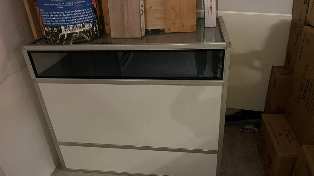 Balie Vitrine 3 stuks, Ophalen, Gebruikt, Glas, Minder dan 100 cm