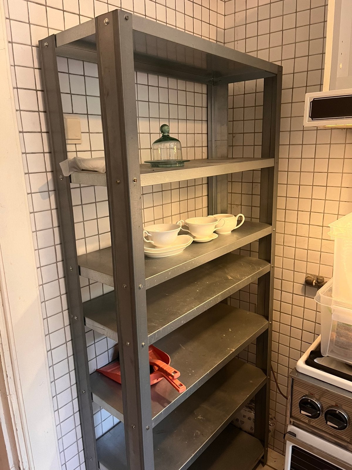 Metalen stellingkast, Ophalen, Gebruikt