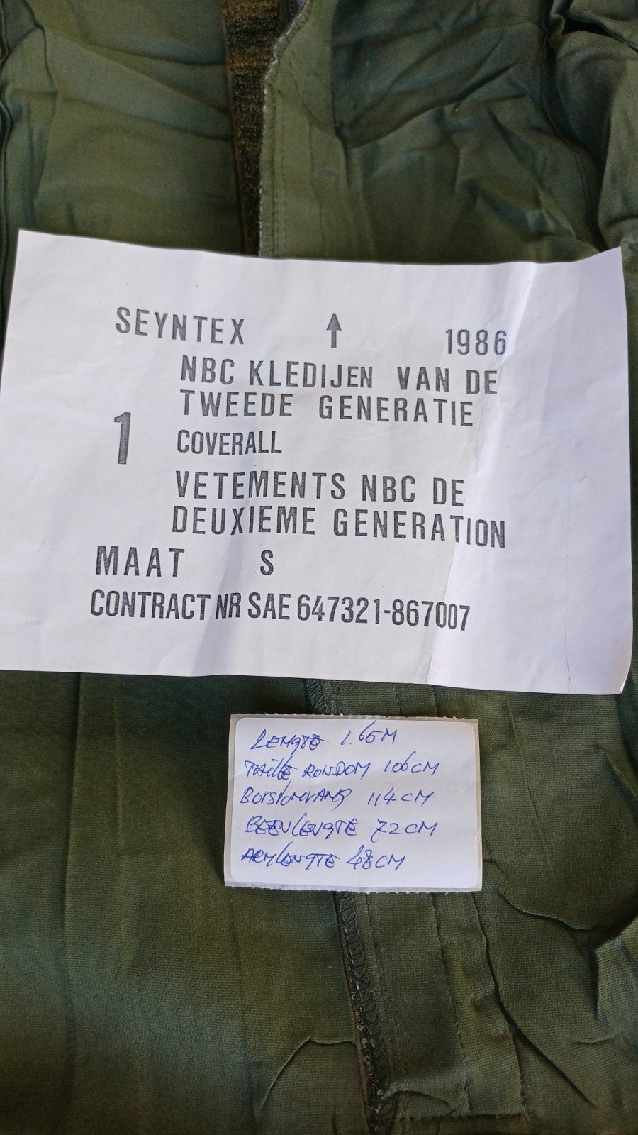 NBC Leger Overlevings-Coverall Maat S - Nieuwstaat, Verzamelen, Ophalen of Verzenden, Landmacht, Overige gebieden, Kleding of Schoenen