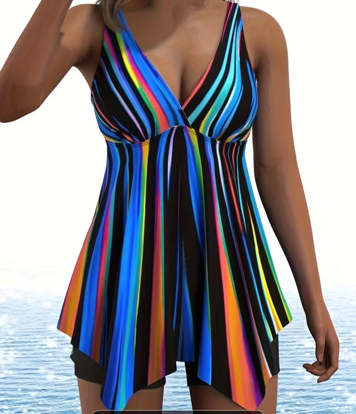 Kleurrijke Tankini met Strepen, Ophalen of Verzenden, Nieuw, Overige kleuren, Badpak