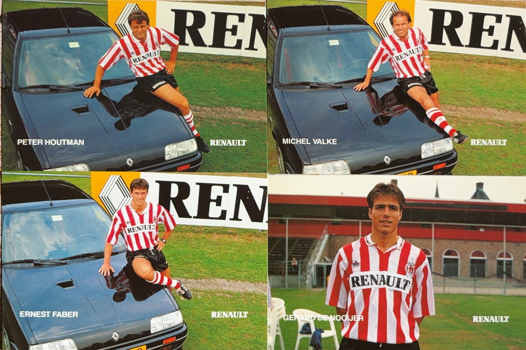 4 Spelerskaarten Sparta Rotterdam - seizoen 1991/1992, Verzenden, Zo goed als nieuw, Sparta, Spelerskaart