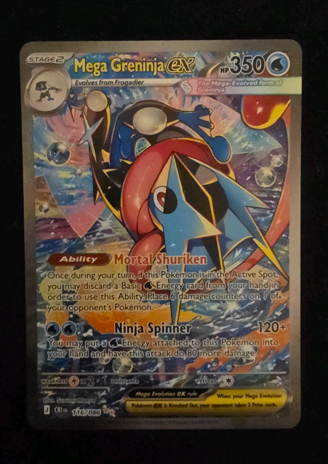 Mega Greninja EX 116, Ophalen of Verzenden, Nieuw, Losse kaart