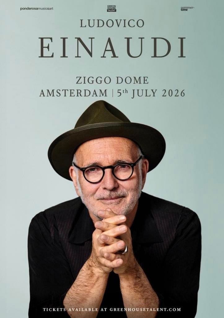 2x Zitplaatsen Ludovico Einaudi 6 Juli 2026 (gereserveerd), Twee personen, Juli