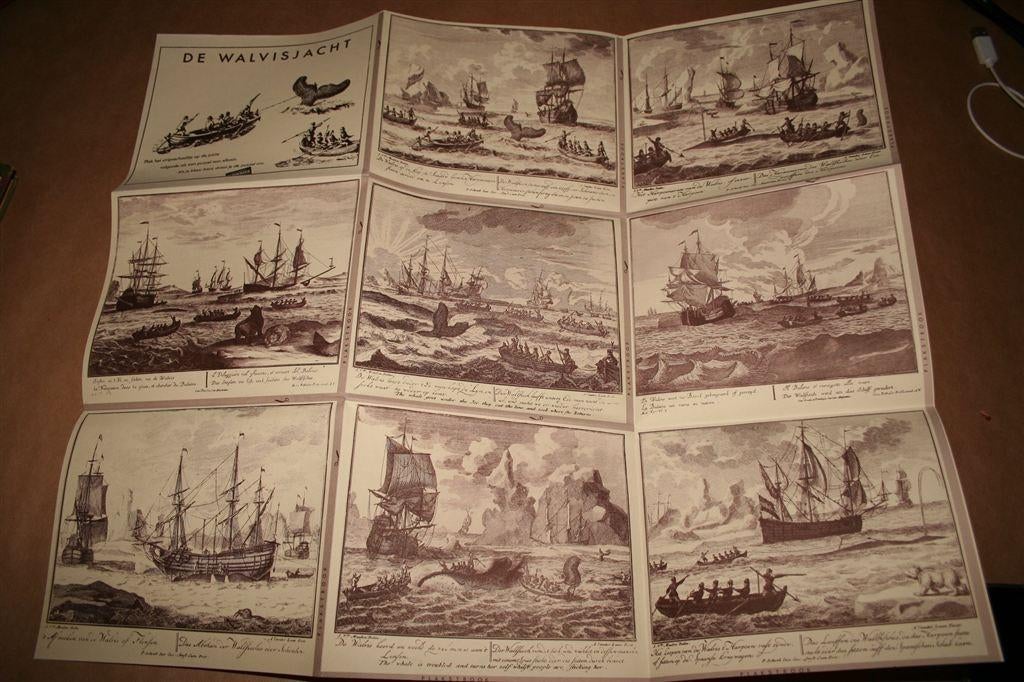 De walvisjacht — Grote uitklapbare stripfolder Rijskmuseum, Ophalen of Verzenden, Gelezen