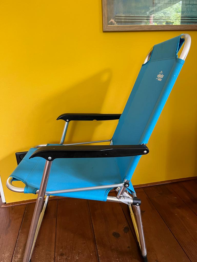 2 Vrijbuiter campingstoelen - Rood en Blauw, Ophalen, Gebruikt, Campingstoel
