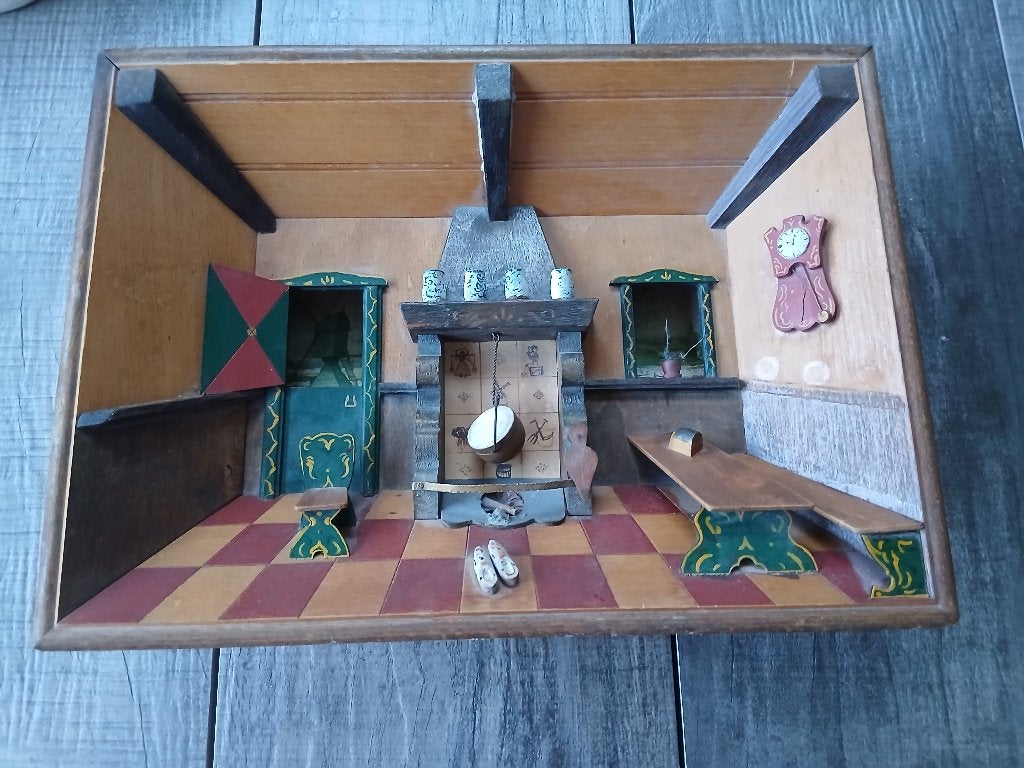 Prachtig Antiek Bavelaartje (Diorama), Ophalen of Verzenden