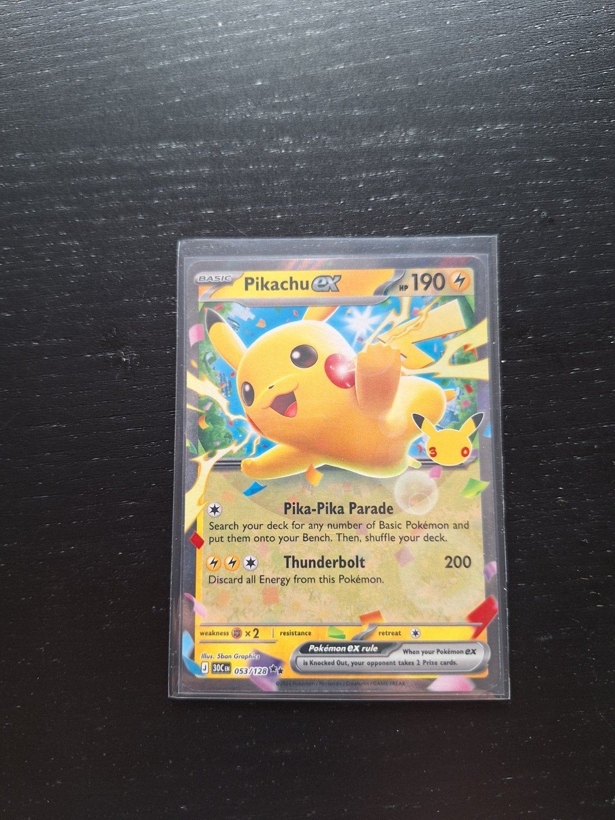 pikachu EX 053/128, Ophalen of Verzenden, Nieuw, Losse kaart, Foil