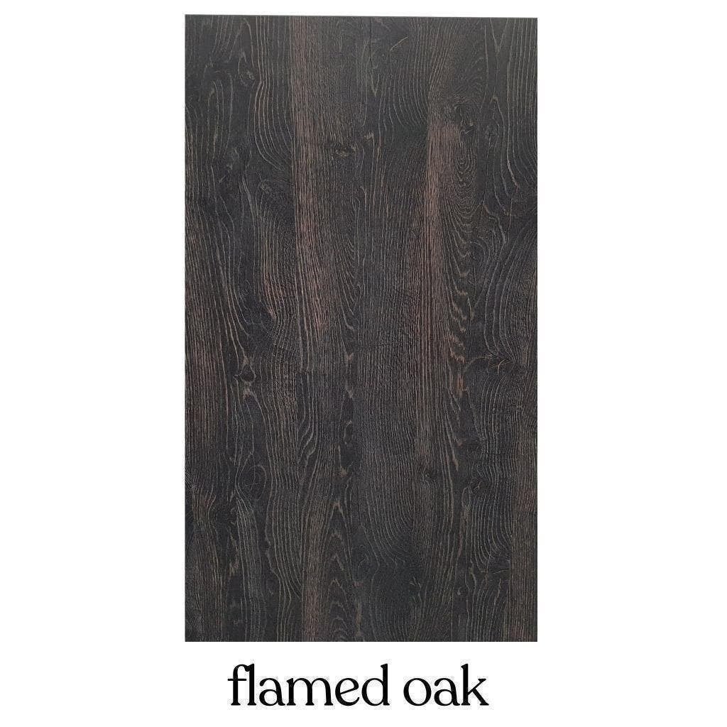 NIEUW bureaublad in kleur flamed oak, Huis en Inrichting, Ophalen, Nieuw