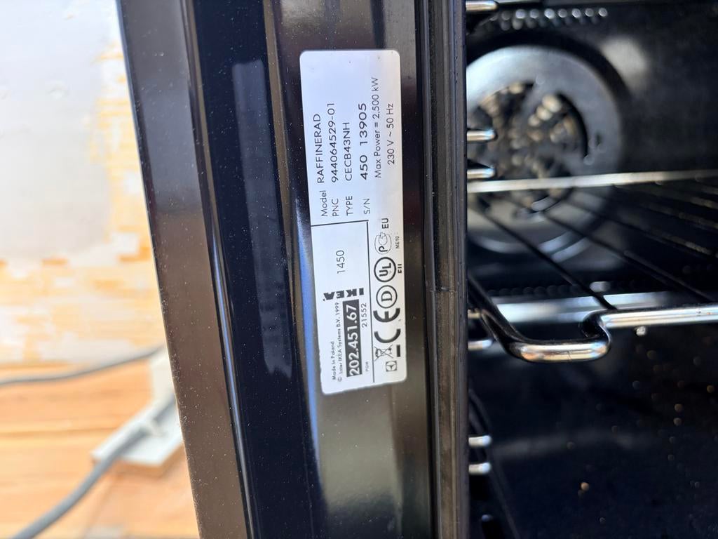 IKEA Raffinerad Inbouw Oven, Witgoed en Apparatuur, Ovens, Gebruikt, Oven, Hete lucht, Inbouw