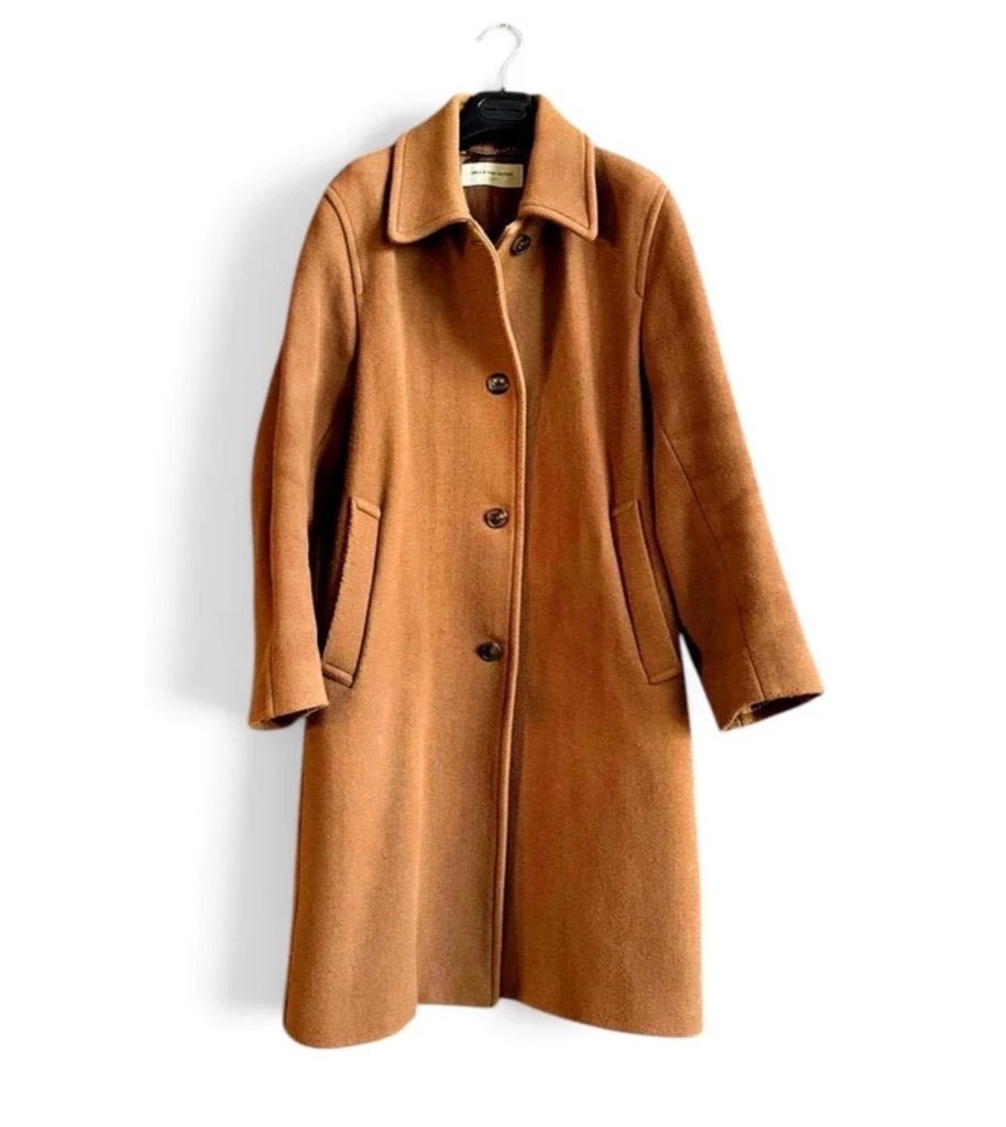 Dries van Noten winterjas, Bruin, Maat 36 (S), Gedragen, Dries van noten