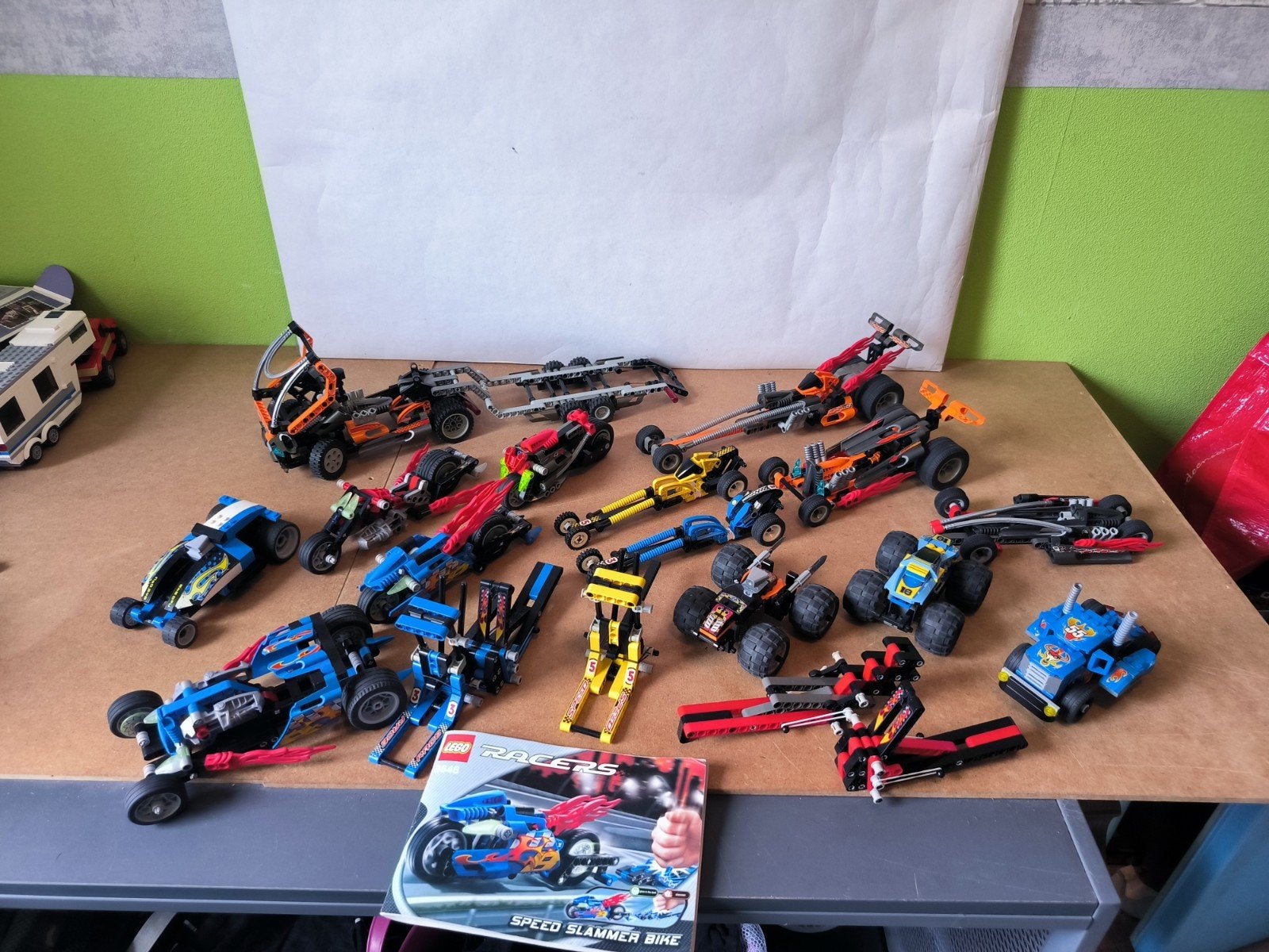 Grote collectie LEGO Racers en Technic voertuigen, Ophalen of Verzenden, Gebruikt