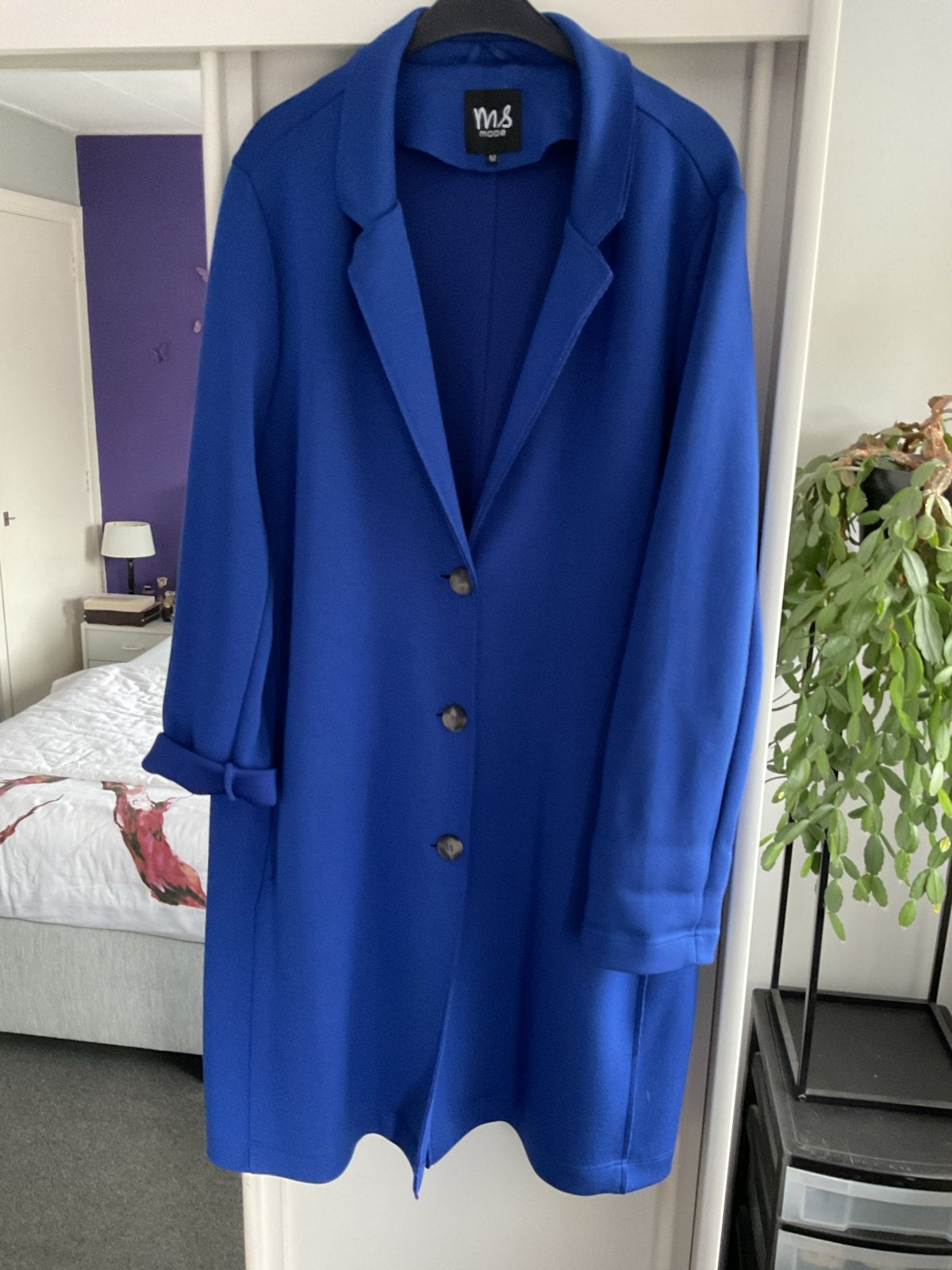 MS Mode Tussenjas/Vest maat 52, Ophalen of Verzenden, Gedragen, Blauw