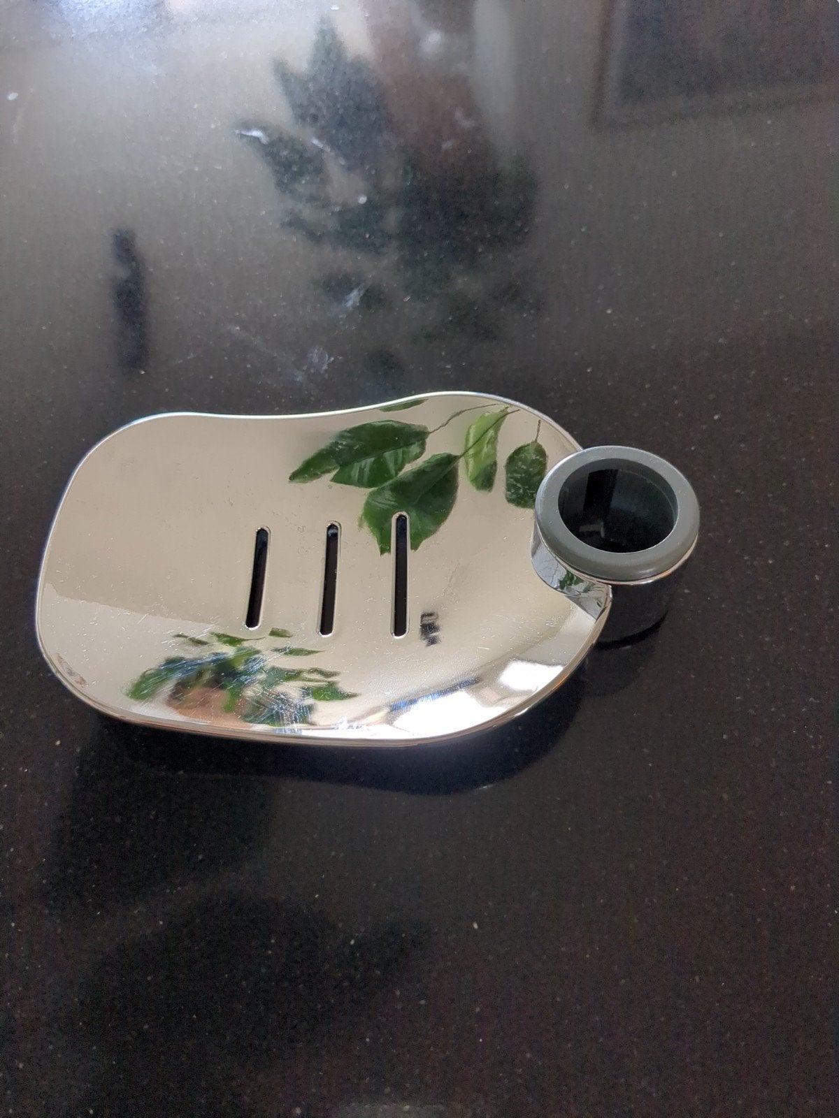Zeepbakje voor douchestang 25mm binnenmaat nieuw, Ophalen of Verzenden, Nieuw, Zilver, Zeepdispenser/zeepbakje