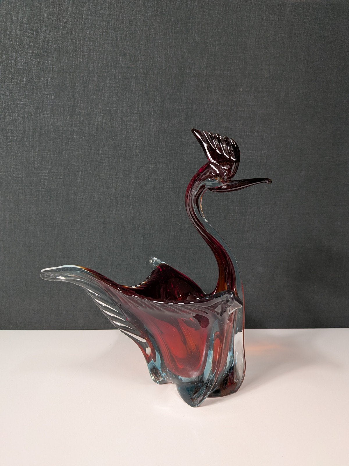 Vintage Murano-stijl Glazen Vogel – 24 cm, Ophalen of Verzenden, Gebruikt, Dier