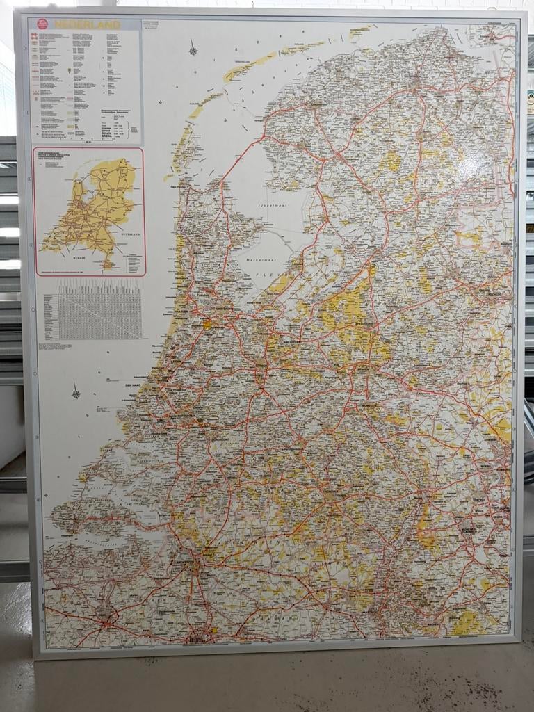 Landkaart van Nederland, Ophalen of Verzenden, 1800 tot 2000, Nederland, Landkaart