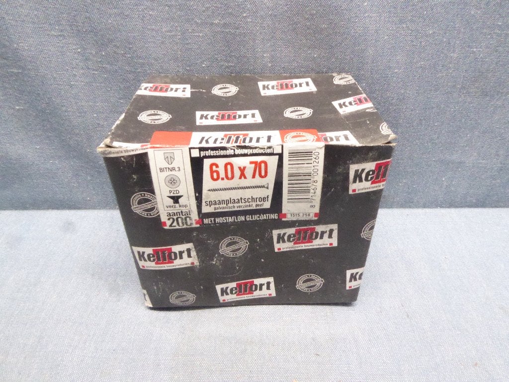 Kelfort | Spaanplaat schroef 6.0x70 | PZD-verz. kop | 200 st, Ophalen of Verzenden, Nieuw