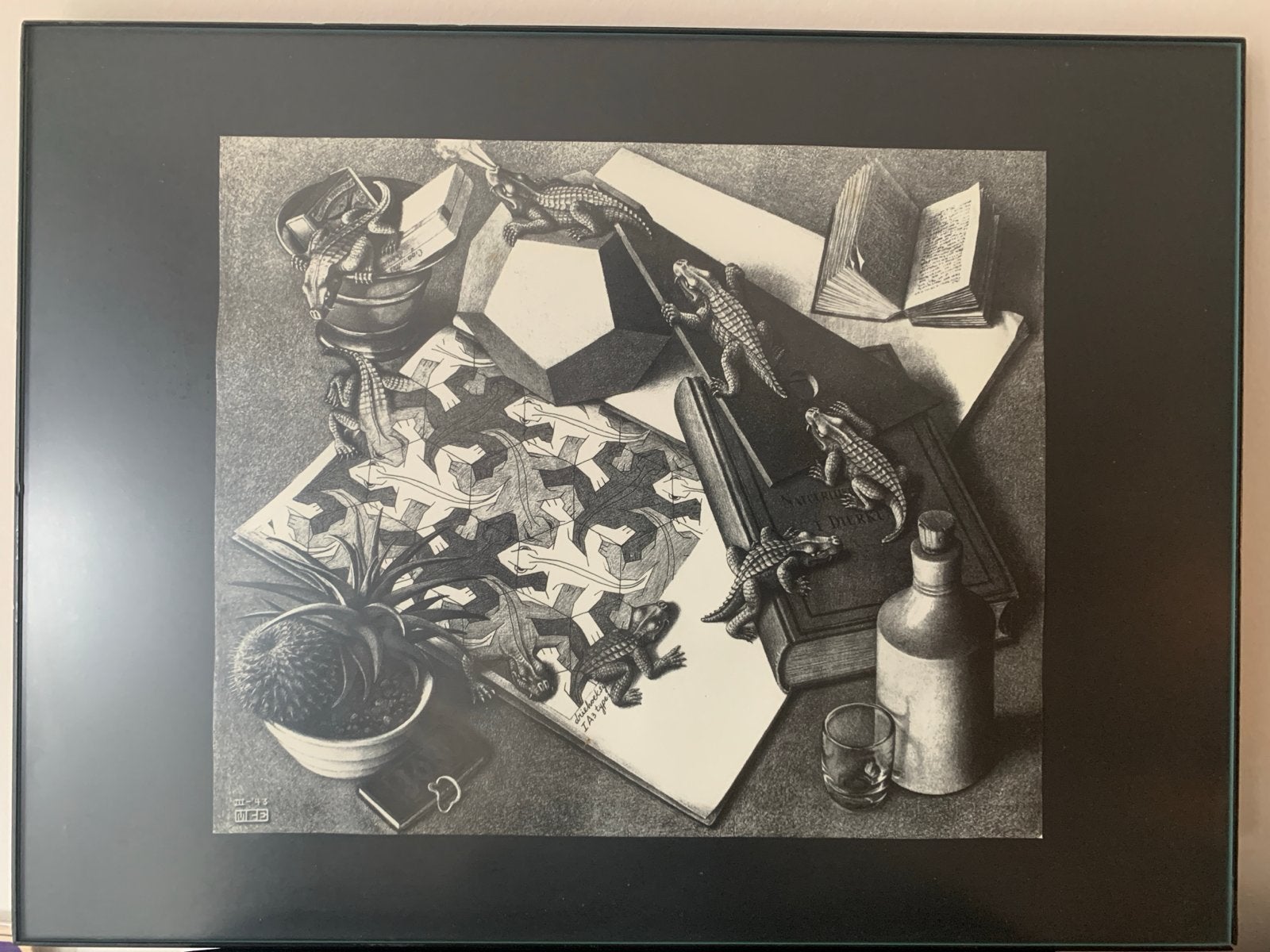M.C. Escher - Reptielen (Reptiles) - Lithografie, Antiek en Kunst, Ophalen of Verzenden