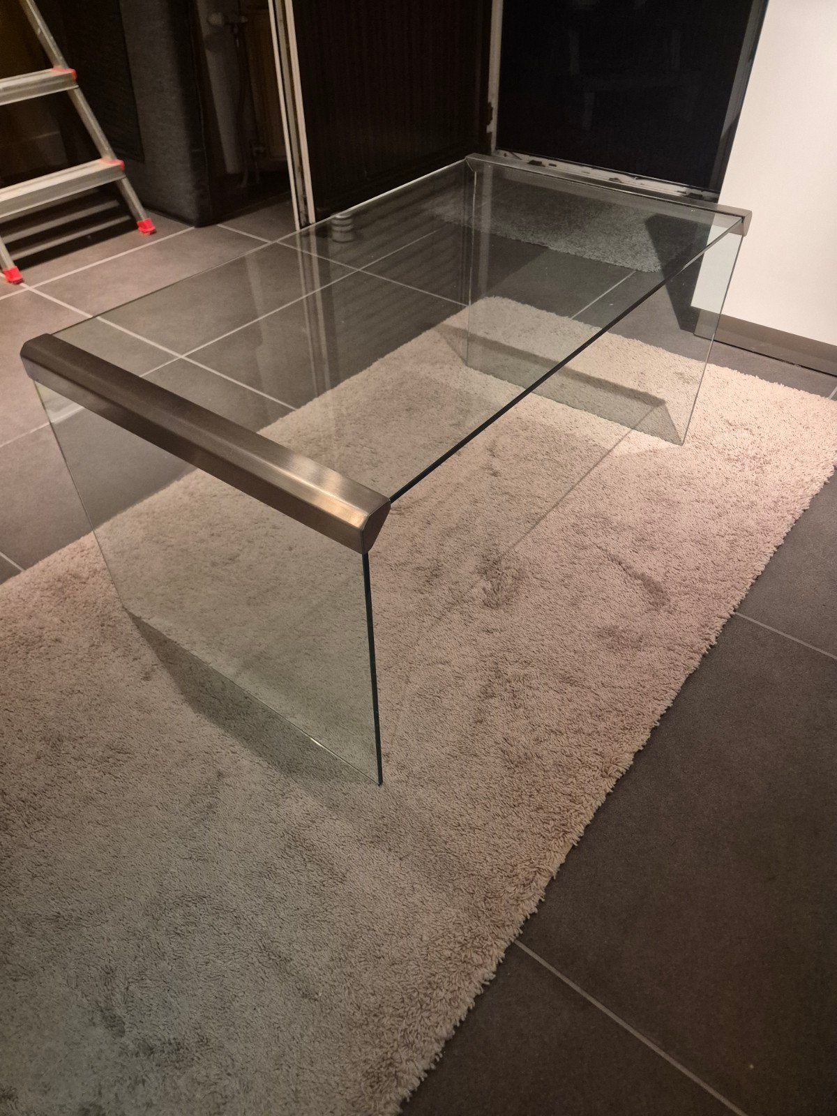 Gallotti & Radice T33 design salontafel | Glas & Chroom (91x, Ophalen