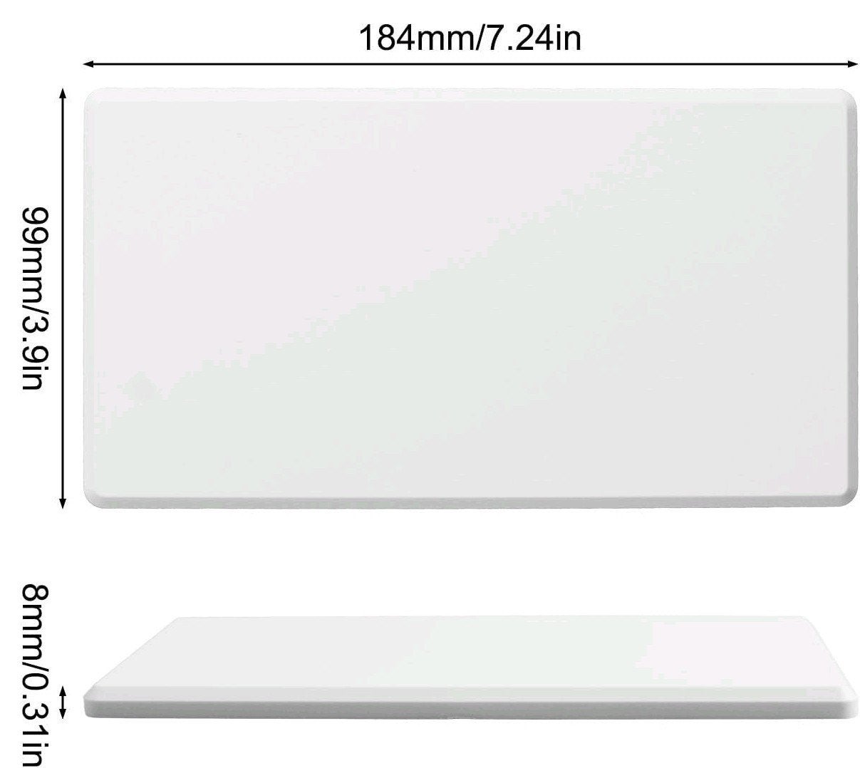 Witte Schroefloze Blinde Afdekplaat – 18,4 x 9,9cm /meerdere, Ophalen of Verzenden, Nieuw