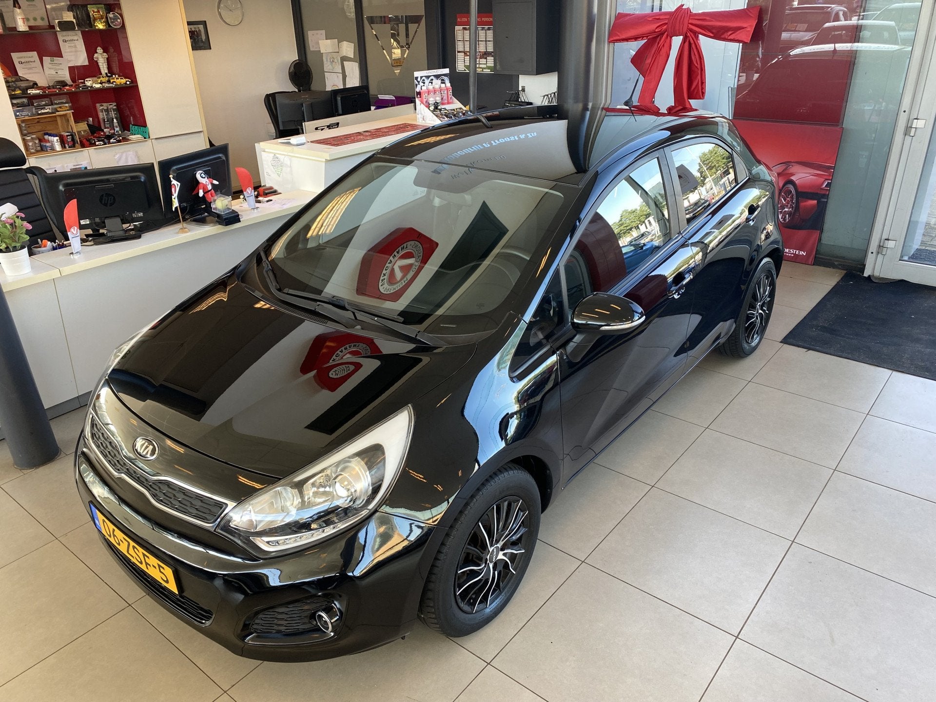 Kia Rio 1.2 CVVT Design Edition,Airco,Cruisecontrol,Bluetoot, Auto's, 4 cilinders, Zwart, Origineel Nederlands, Bedrijf
