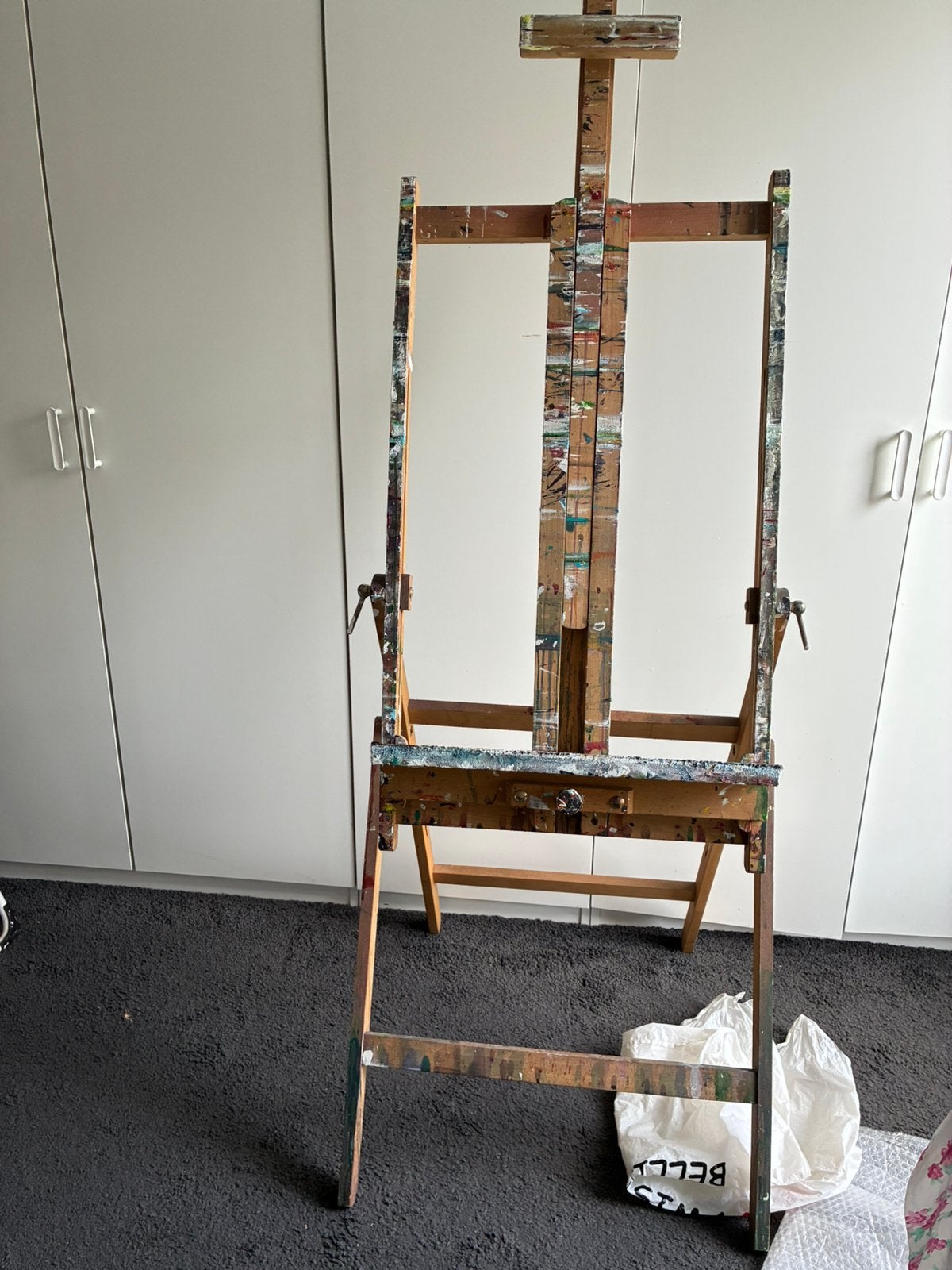 Professionele houten schildersezel, Hobby en Vrije tijd, Schilderen, Ophalen, Gebruikt, Ezel