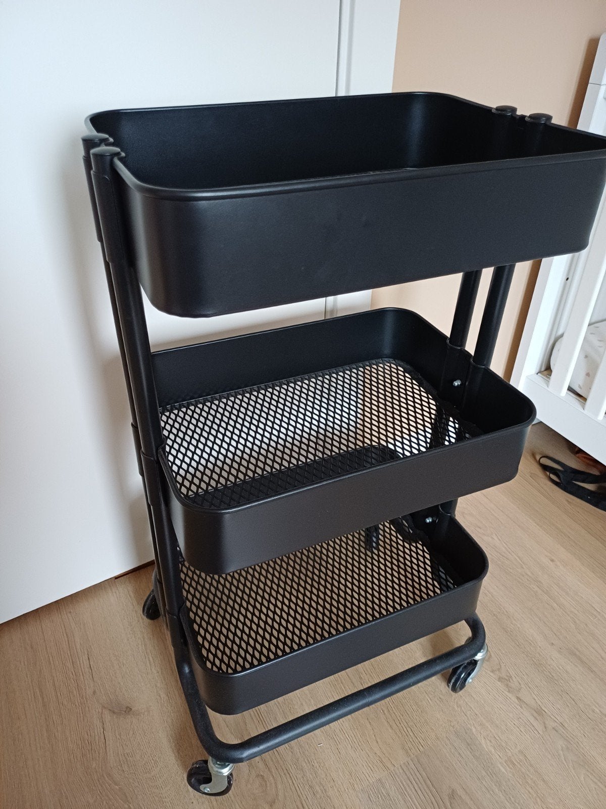 IKEA RÅSKOG roltafel / trolley - Zwart, Ophalen, Zo goed als nieuw