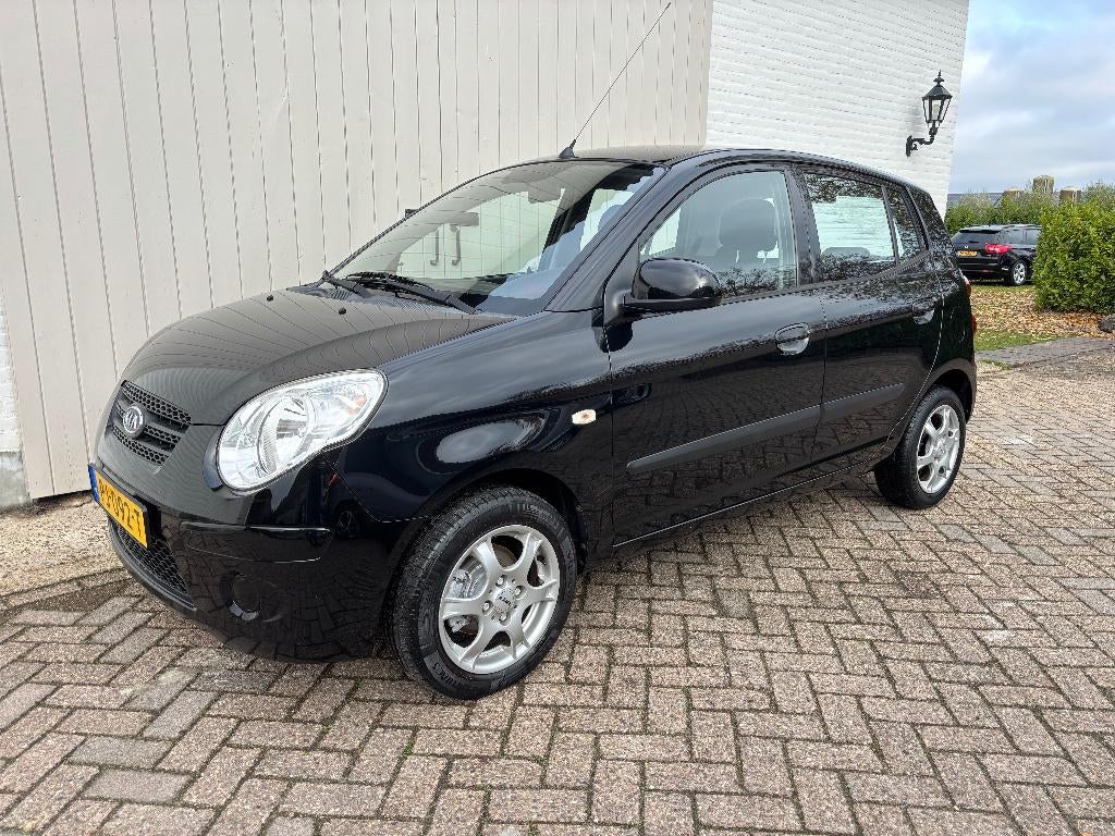 Kia Picanto 1.1 AIRCO, Topstaat! Boekjes compl. 2010 Zwart👌, Auto's, Stof, 4 cilinders, Zwart, Handgeschakeld