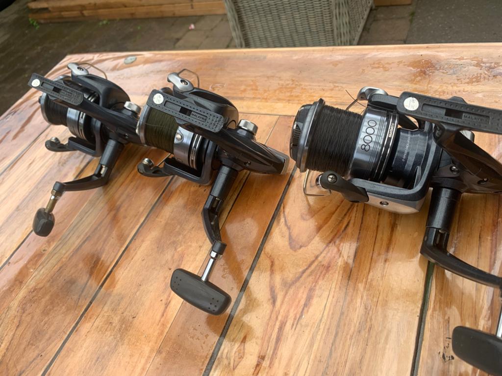 3 mooie shimano big pit  molens, Watersport en Boten, Hengelsport | Karpervissen, Gebruikt, Molen, Ophalen