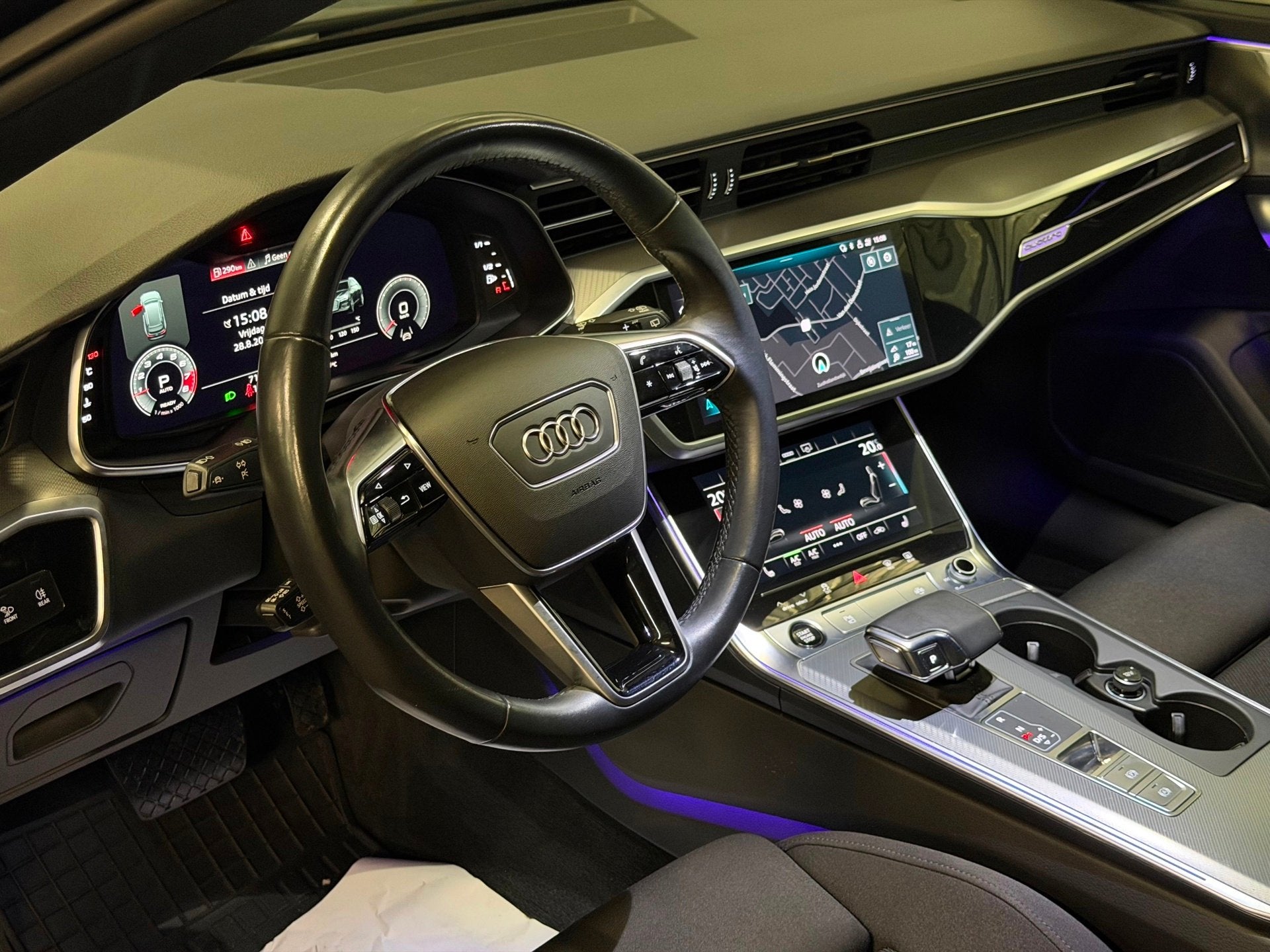 Audi A6 Avant 45 TFSI Pro Line LED/PANO/CARPLAY/SFEERV/CAMER, Auto's, Stof, Gebruikt, Euro 6, 4 cilinders
