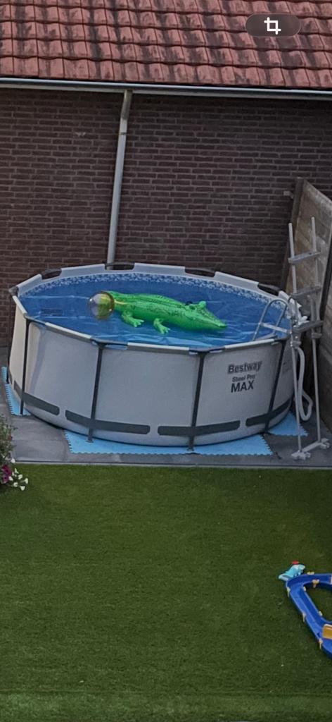 Bestway Steel Pro MAX Zwembad 366x122 met veiligheidshekje, Tuin en Terras, 120 cm of meer, Rond, 300 cm of meer, Ophalen of Verzenden