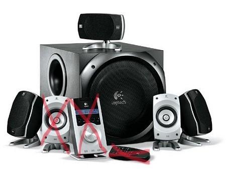 Logitech Z-5500 5.1 Speakerset Zonder Controller | DIY, Overige merken, Gebruikt, Ophalen of Verzenden, Complete surroundset