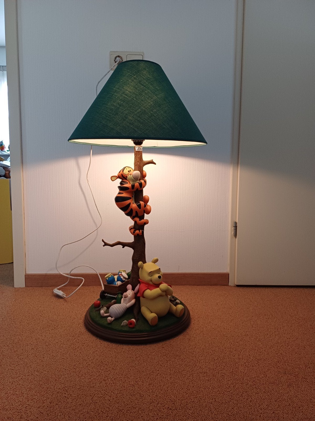Grote Winnie the Pooh lamp resin tigger en piglet, Ophalen, Beeldje of Figuurtje