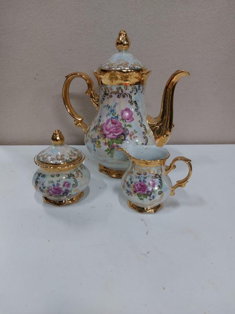 Bavaria 24 Karaat Goud Koffieset  Koffiepot, Melkkan, Suike, Antiek en Kunst, Ophalen