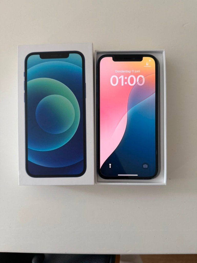 iPhone 12 128GB – Batterijconditie 100% – In Goede Staat, Telecommunicatie, Mobiele telefoons | Apple iPhone, 128 GB, Apple, Blauw