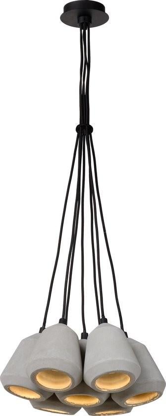 Lucide betonlook hanglamp (alleen ophalen), Huis en Inrichting, Lampen | Hanglampen, Ophalen, Overige materialen, 50 tot 75 cm