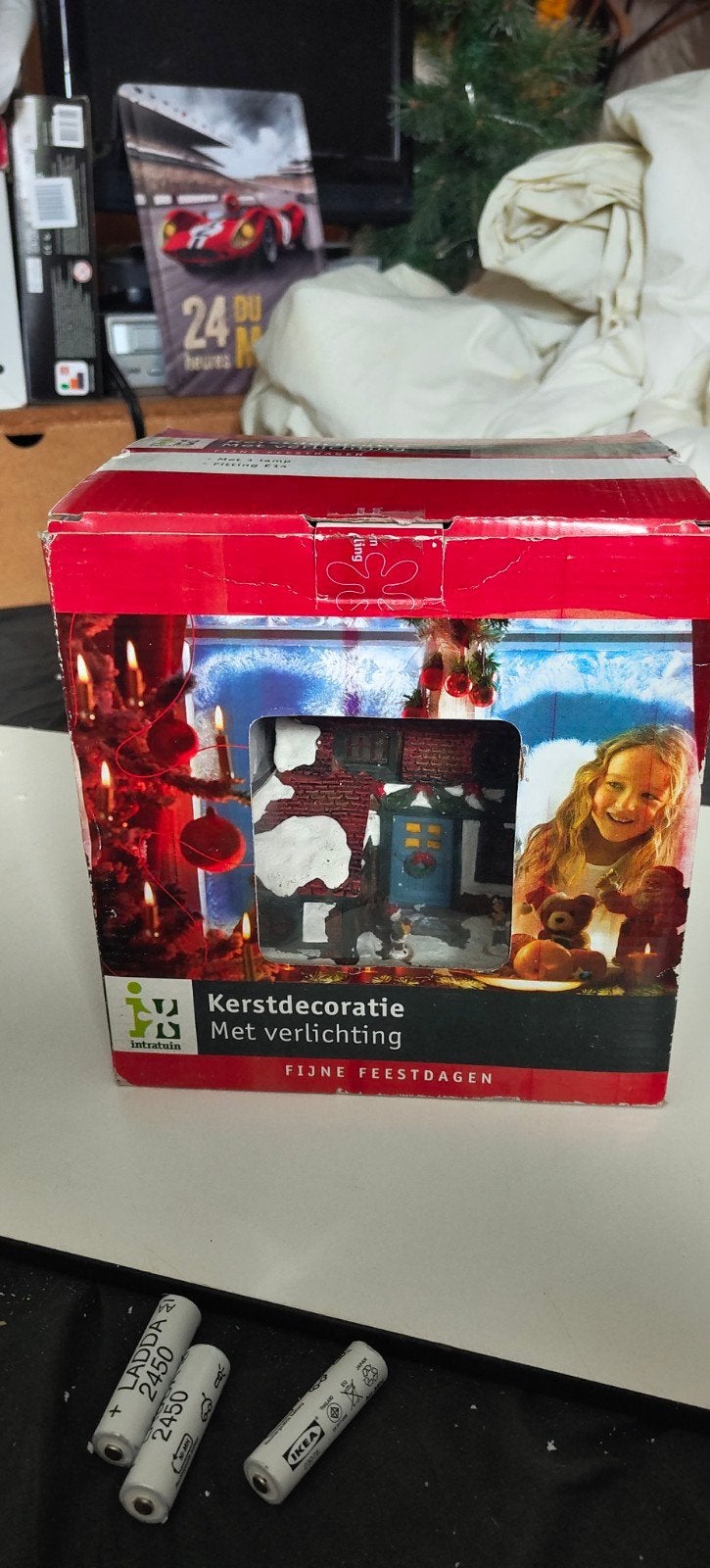 Kerstdecoratie Huisje met verlichting van Intratuin (lemax), Diversen, Kerst, Ophalen of Verzenden, Zo goed als nieuw